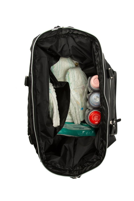 Zoozie Bags Bolsa de Pañales Negro y Plata Zoozie Bags Bolsa de Pañales Negro y Plata